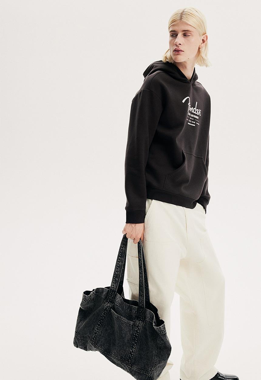 H&M - Loose fit hoodie - black,multi