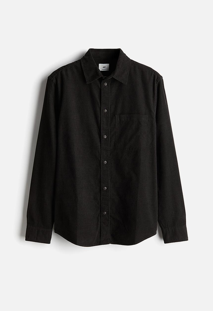 トップス 40s black corduroy shirt Regular fit corduroy shirt - black - 1227956003