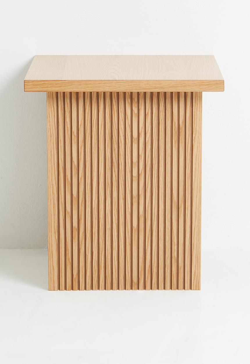 Sixth Floor - Groove side table - oak veneer