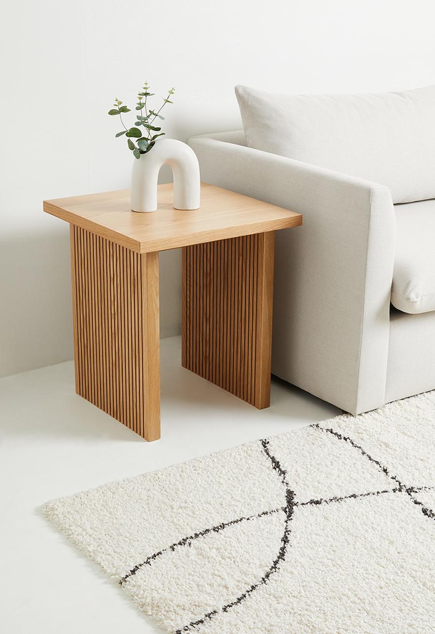 Sixth Floor - Groove side table - oak veneer