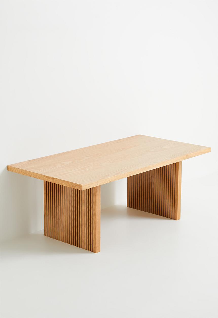 Sixth Floor - Groove coffee table - oak veneer