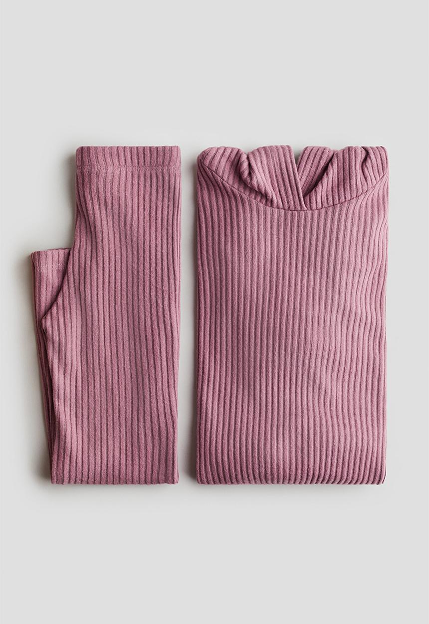 H&M - 2-Piece hoodie and leggings set - plum 