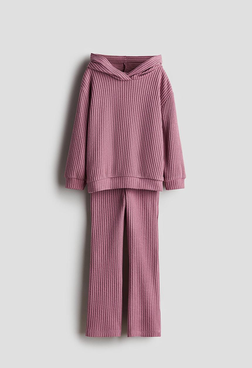 H&M - 2-Piece hoodie and leggings set - plum 