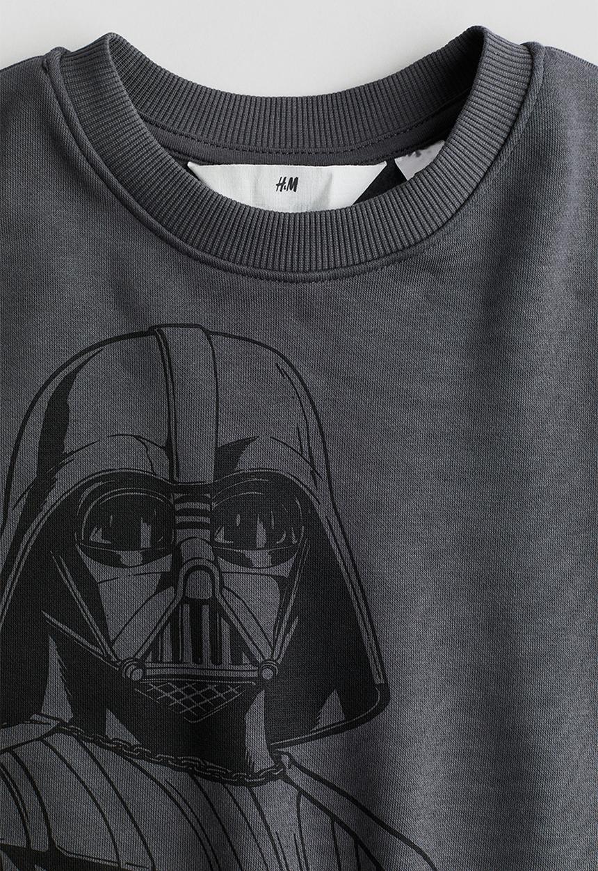H&M - Printed sweatshirt - dark grey star wars