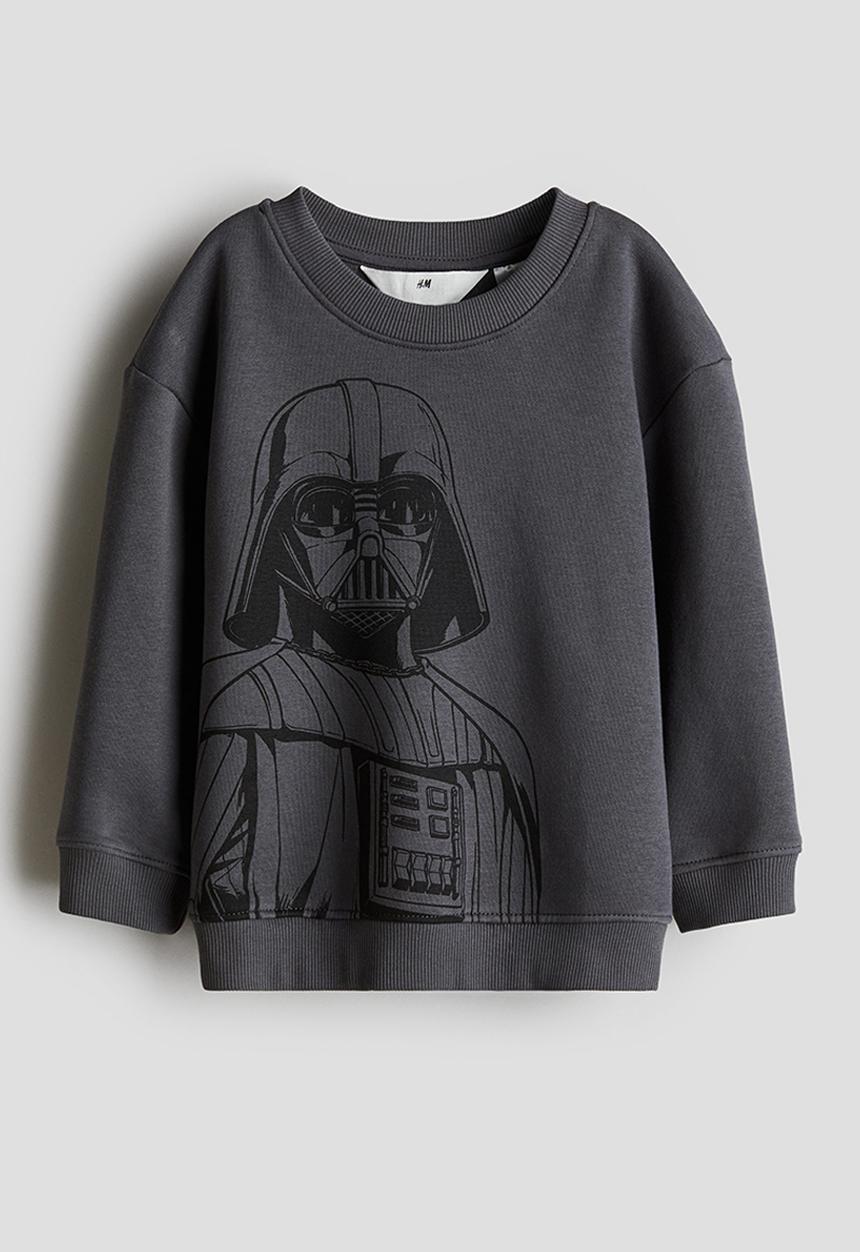 H&M - Printed sweatshirt - dark grey star wars
