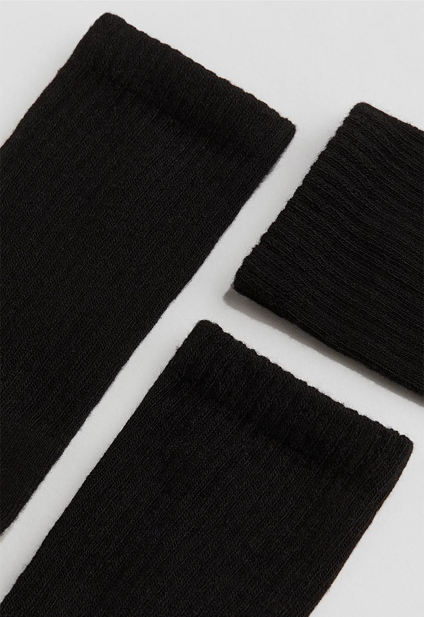 H&M - 5-Pack ribbed terry socks - black