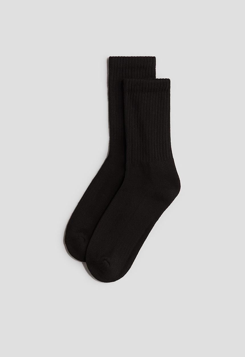 H&M - 5-Pack ribbed terry socks - black