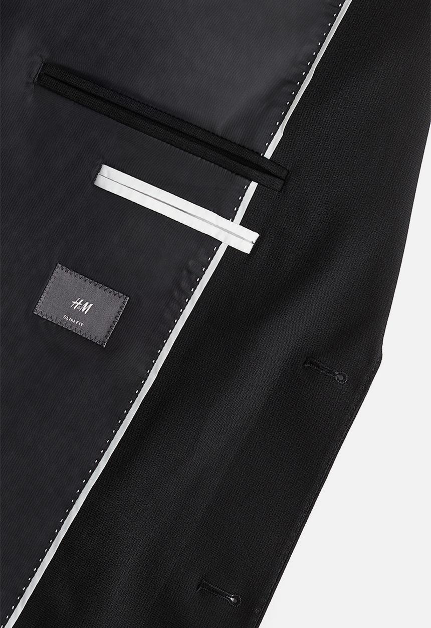 H&M - Slim fit jacket - black