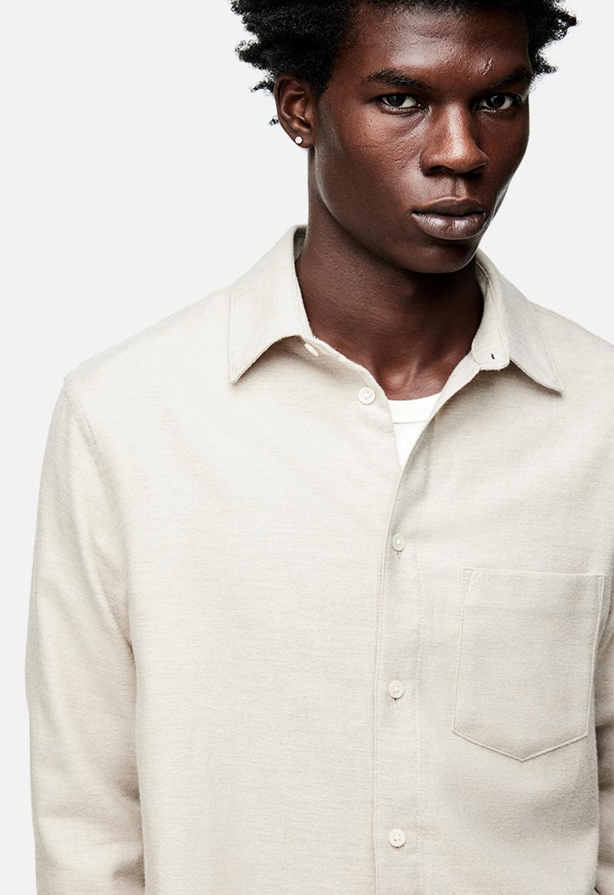 H&M - Regular fit flannel shirt - beige
