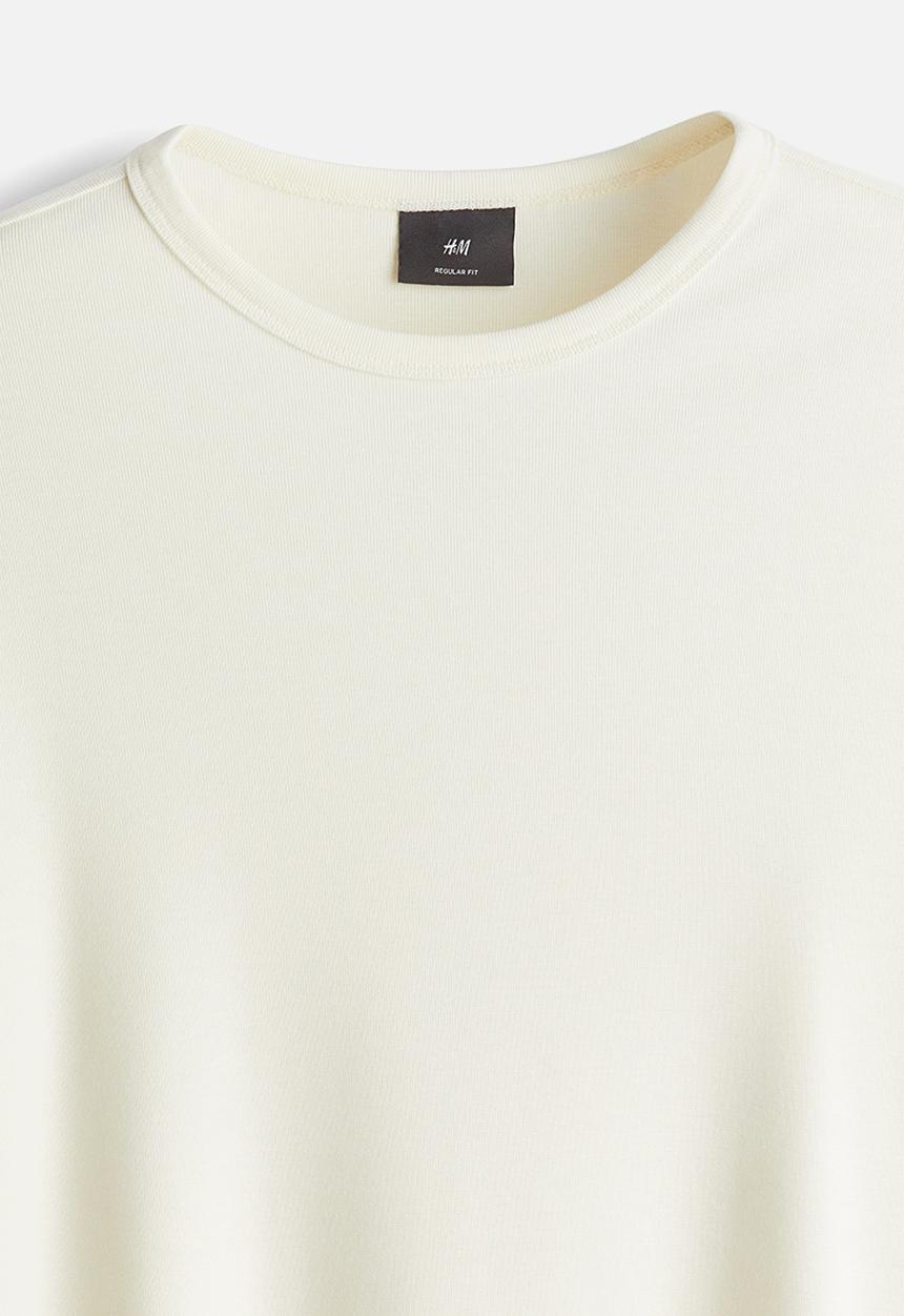 H&M - Regular fit jersey top - white
