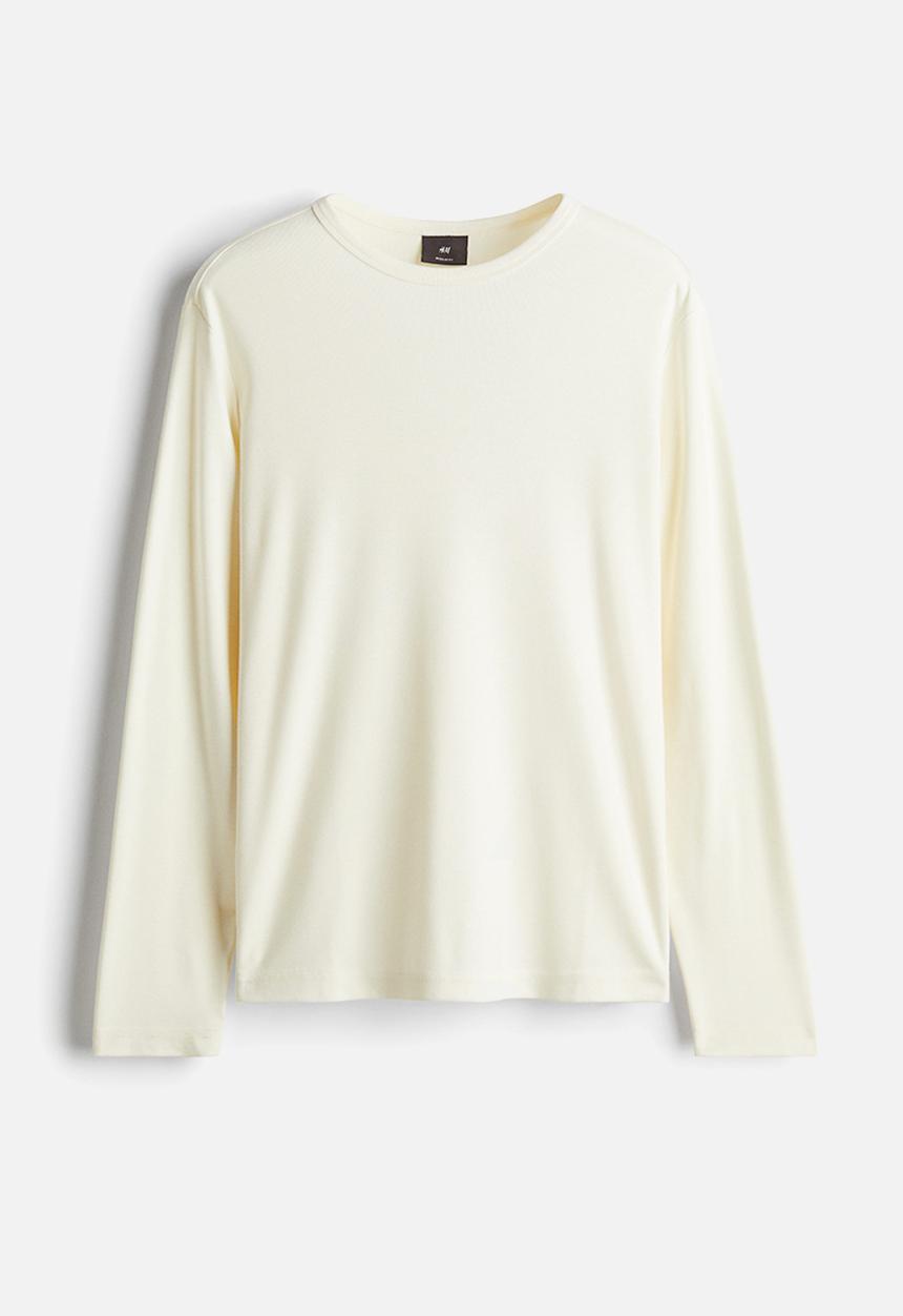 H&M - Regular fit jersey top - white