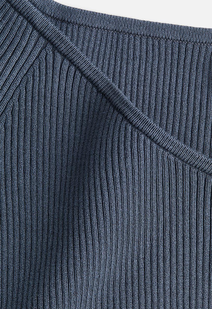 H&M - Off-the-shoulder top - pigeon blue