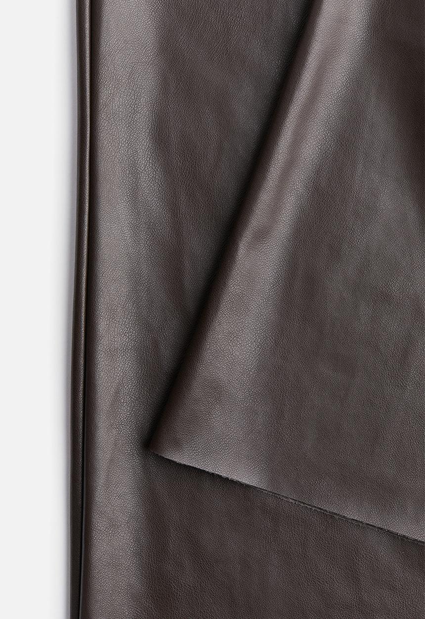H&M - Wide coated joggers - dark brown
