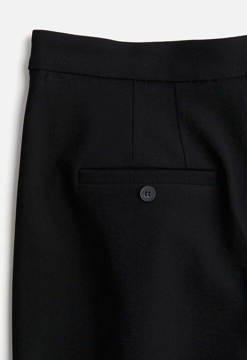 H&M - Wide twill trousers - black