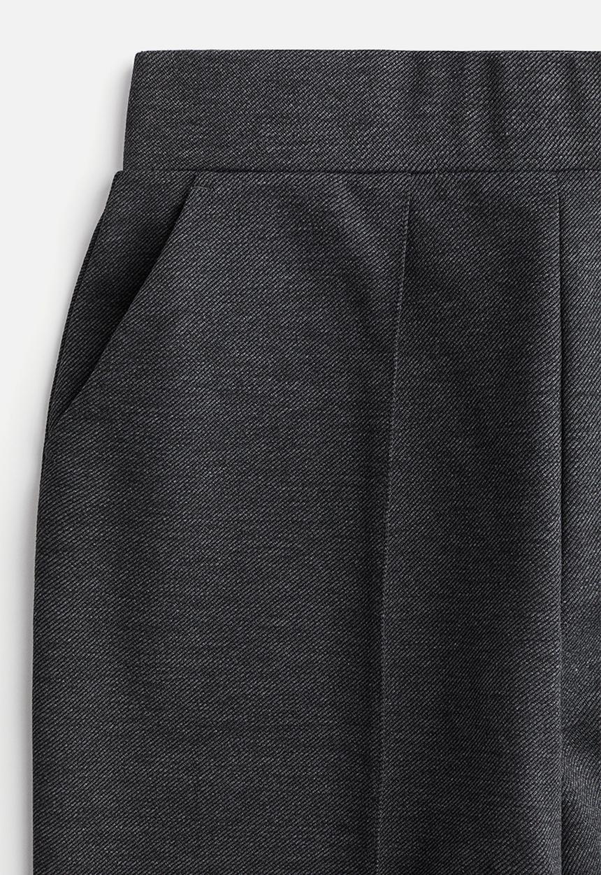 H&M - High-waisted tailored trousers - dark grey marl