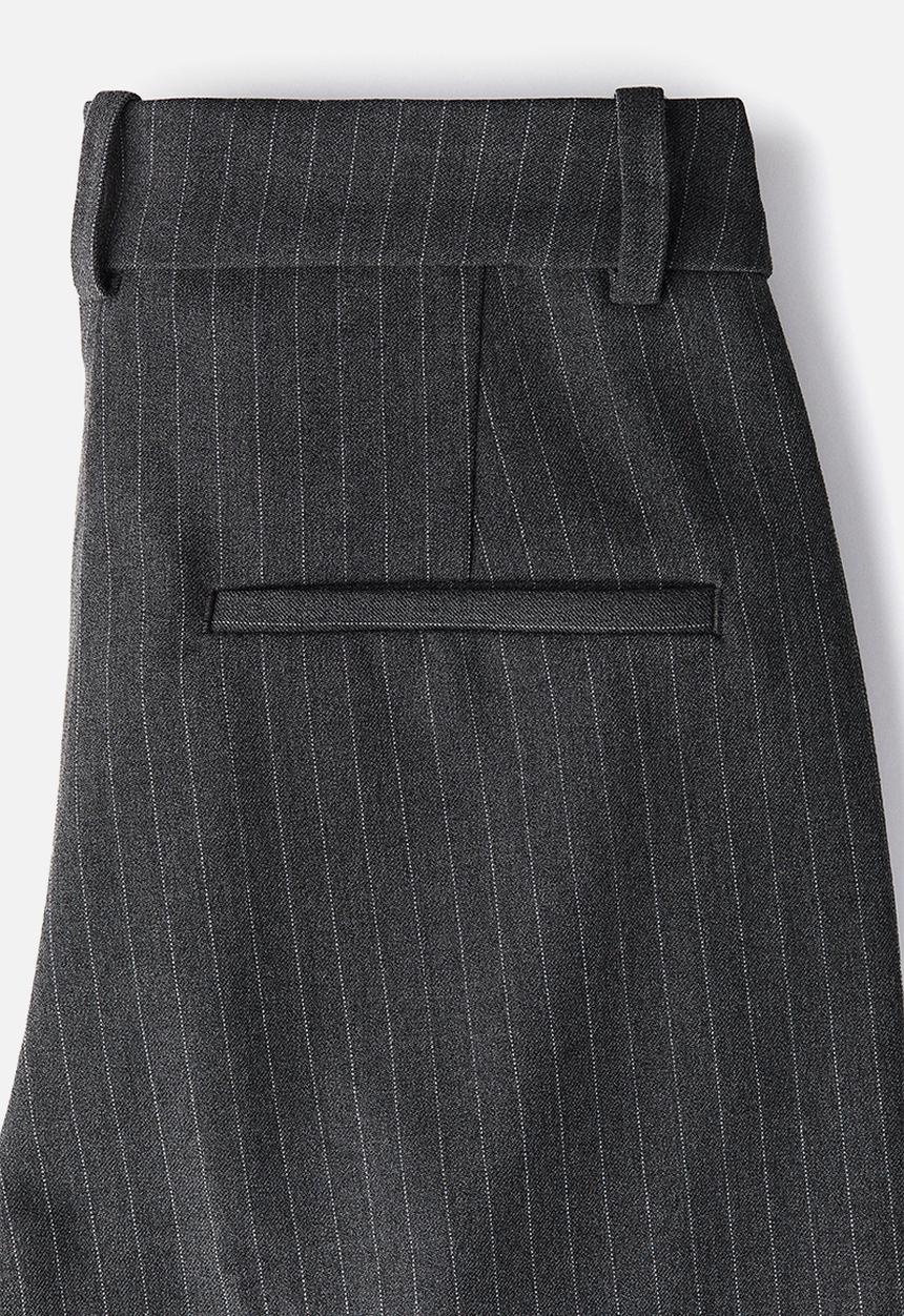 H&M - Cigarette trousers - dark grey pinstriped