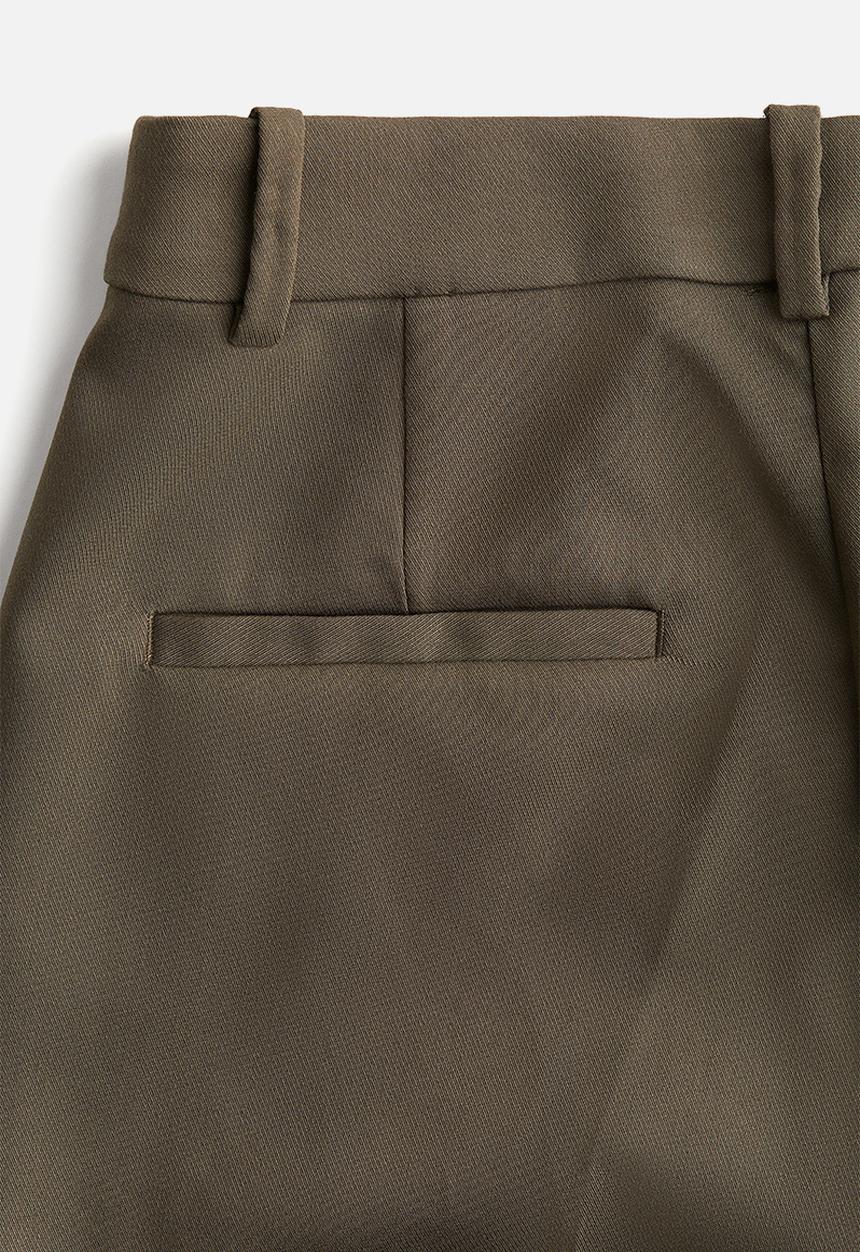 H&M - Cigarette trousers - dark khaki green