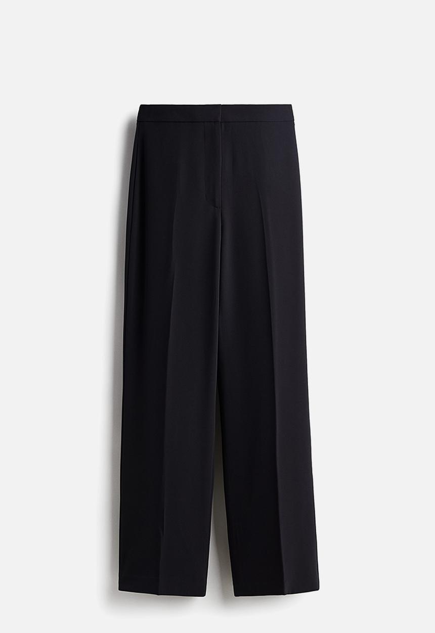 H&M - Wide trousers - navy blue