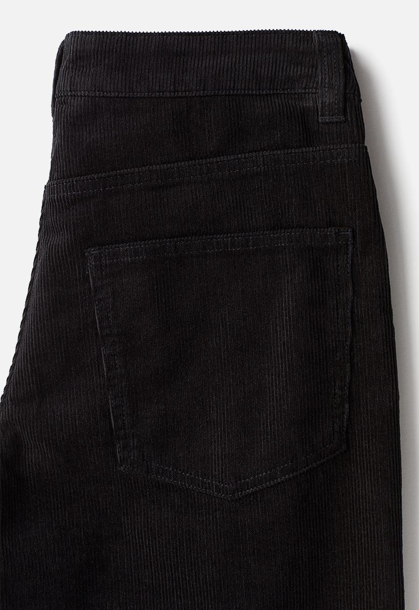 H&M - Wide corduroy trousers - black