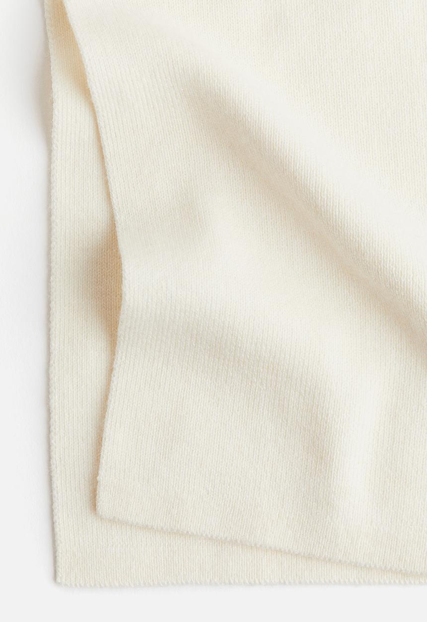 H&M - Fine-knit flared trousers - cream