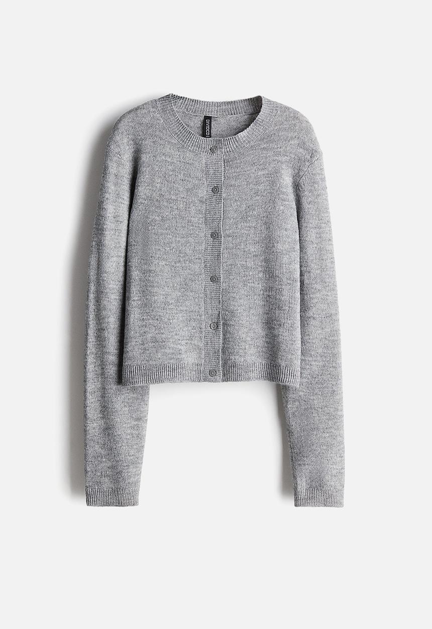 H&M - Fine-knit cardigan - grey marl