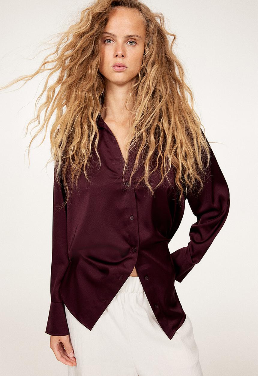 H&M - V-neck blouse - burgundy