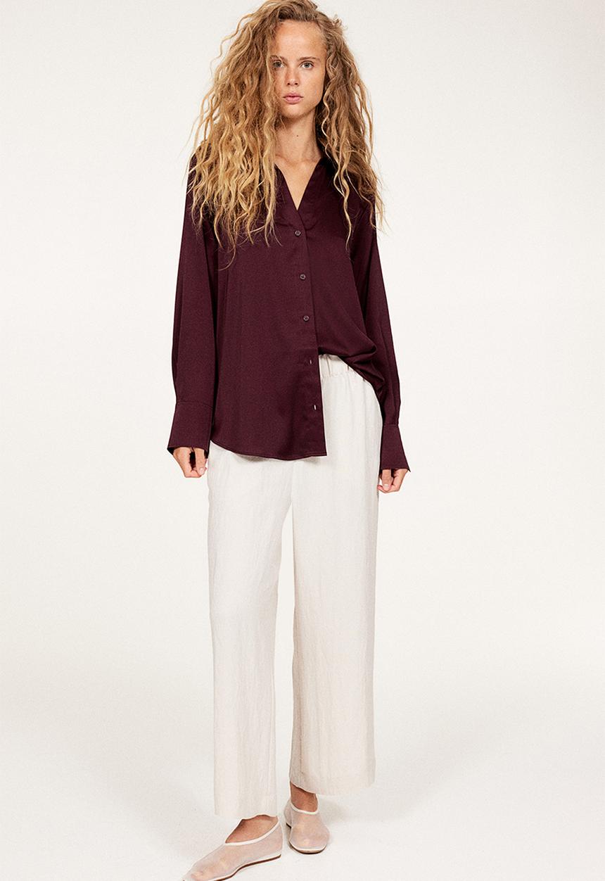 H&M - V-neck blouse - burgundy