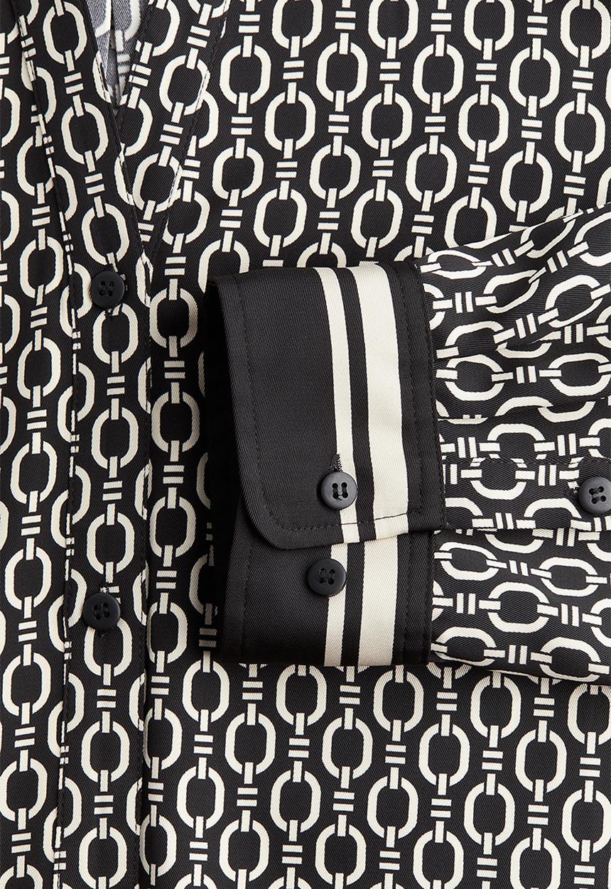 H&M - Long-sleeved shirt - black patterned