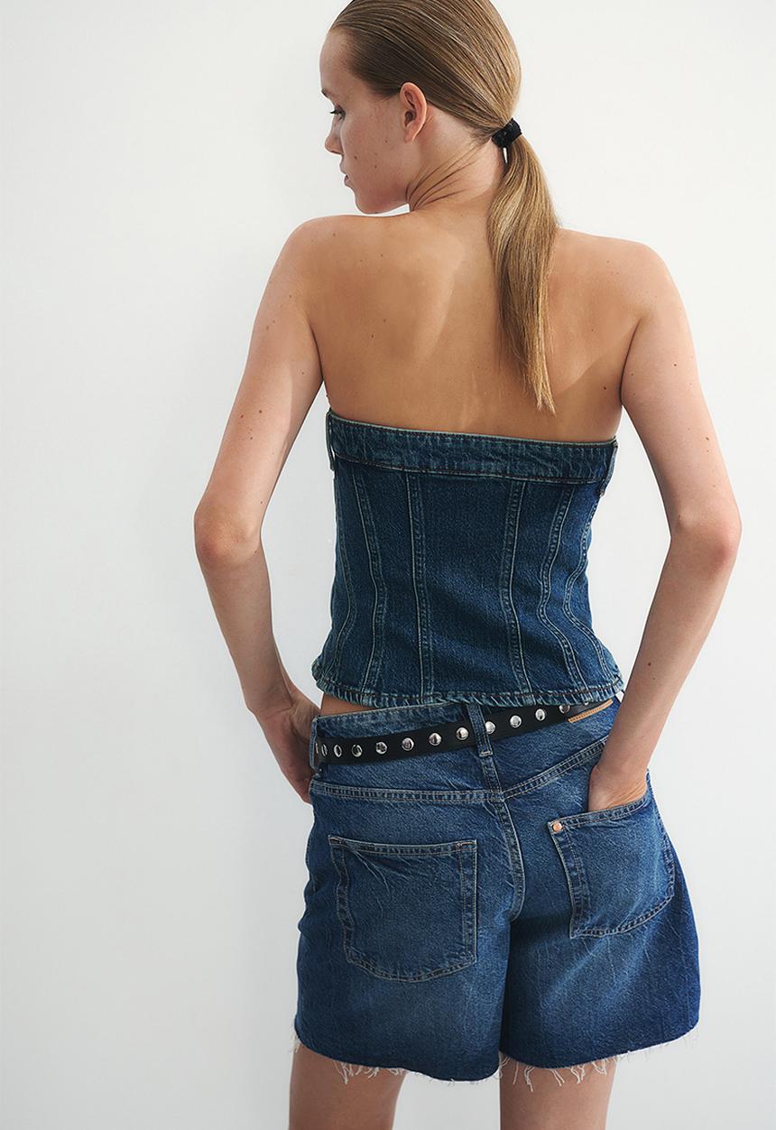H&M - Denim bustier - denim blue