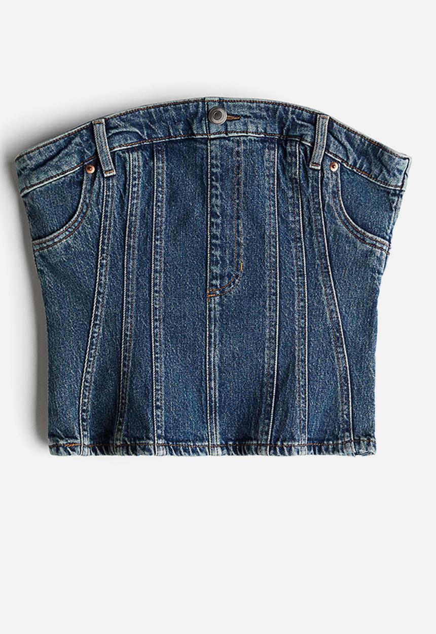 H&M - Denim bustier - denim blue