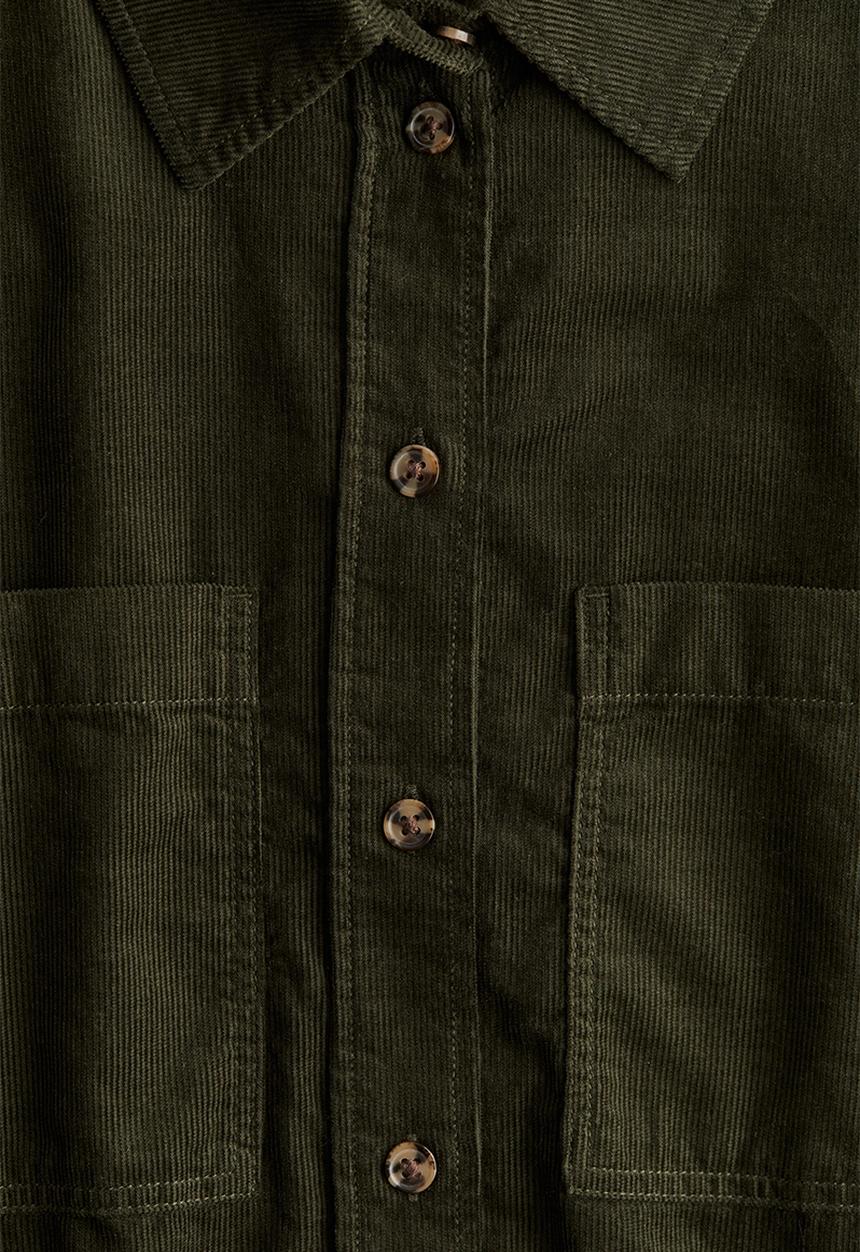 H&M - Corduroy shirt - dark green