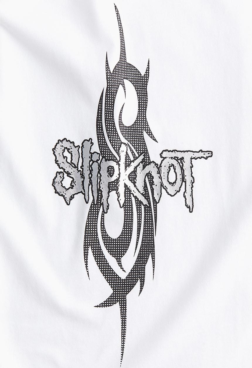 H&M - Printed T-shirt - white slipknot