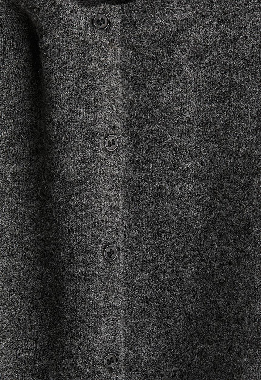 H&M - Knitted cardigan - dark grey marl