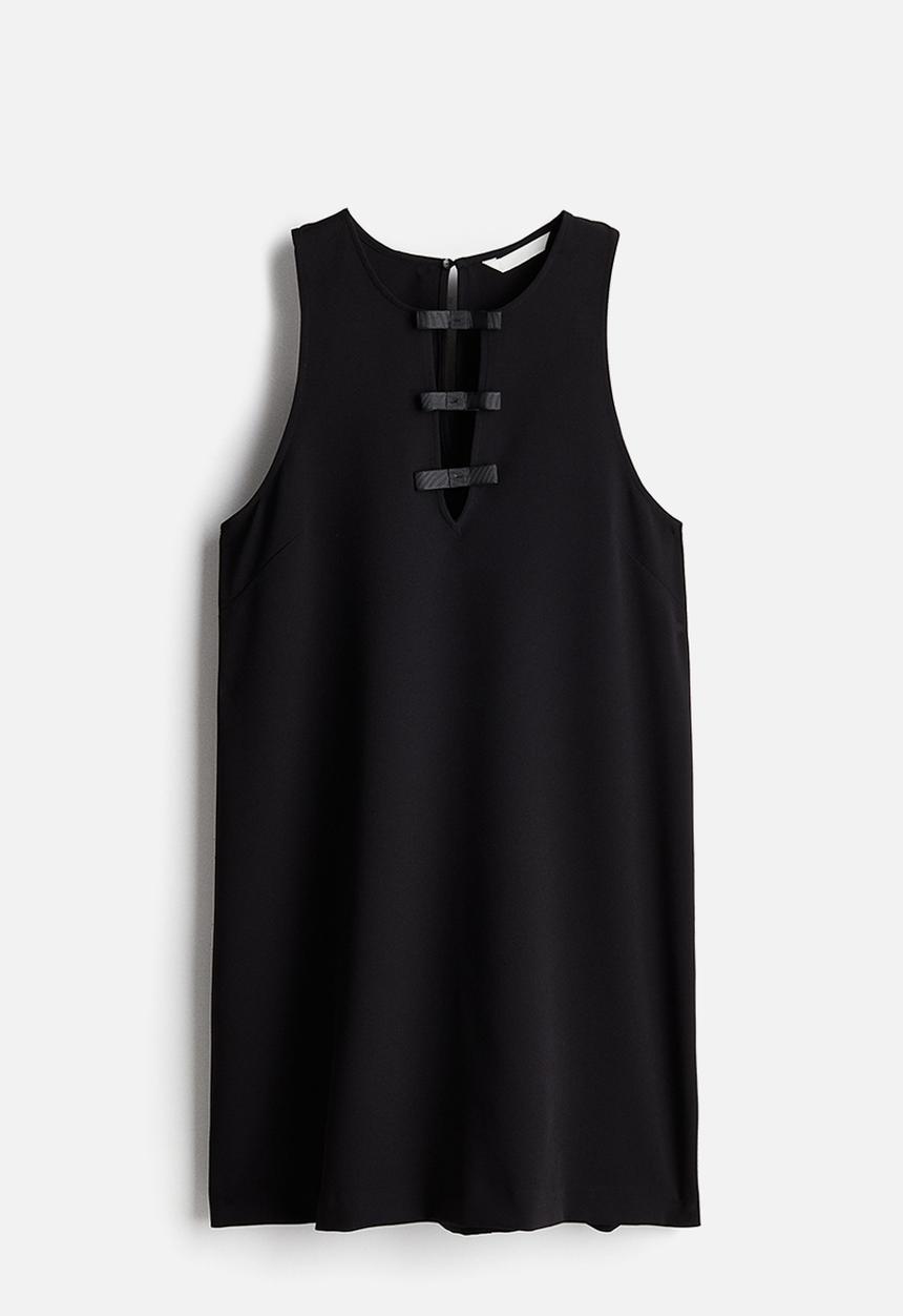 H&M - Bow-detail dress - black