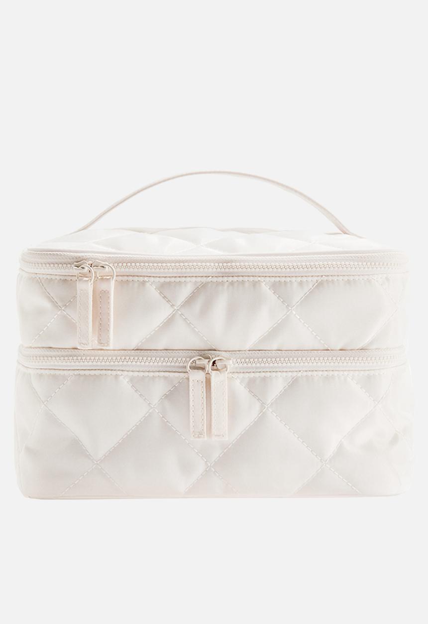 H&M - Large two-tiered wash bag - white