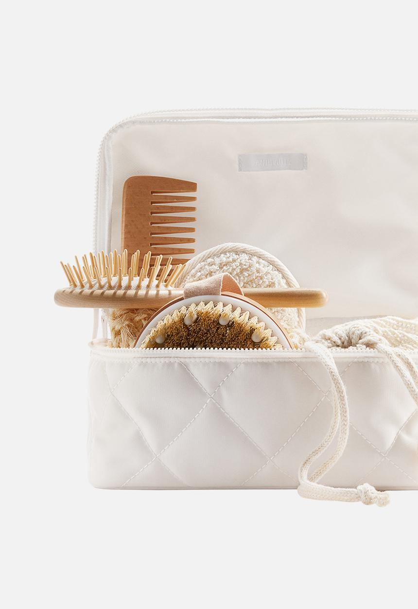 H&M - Large two-tiered wash bag - white