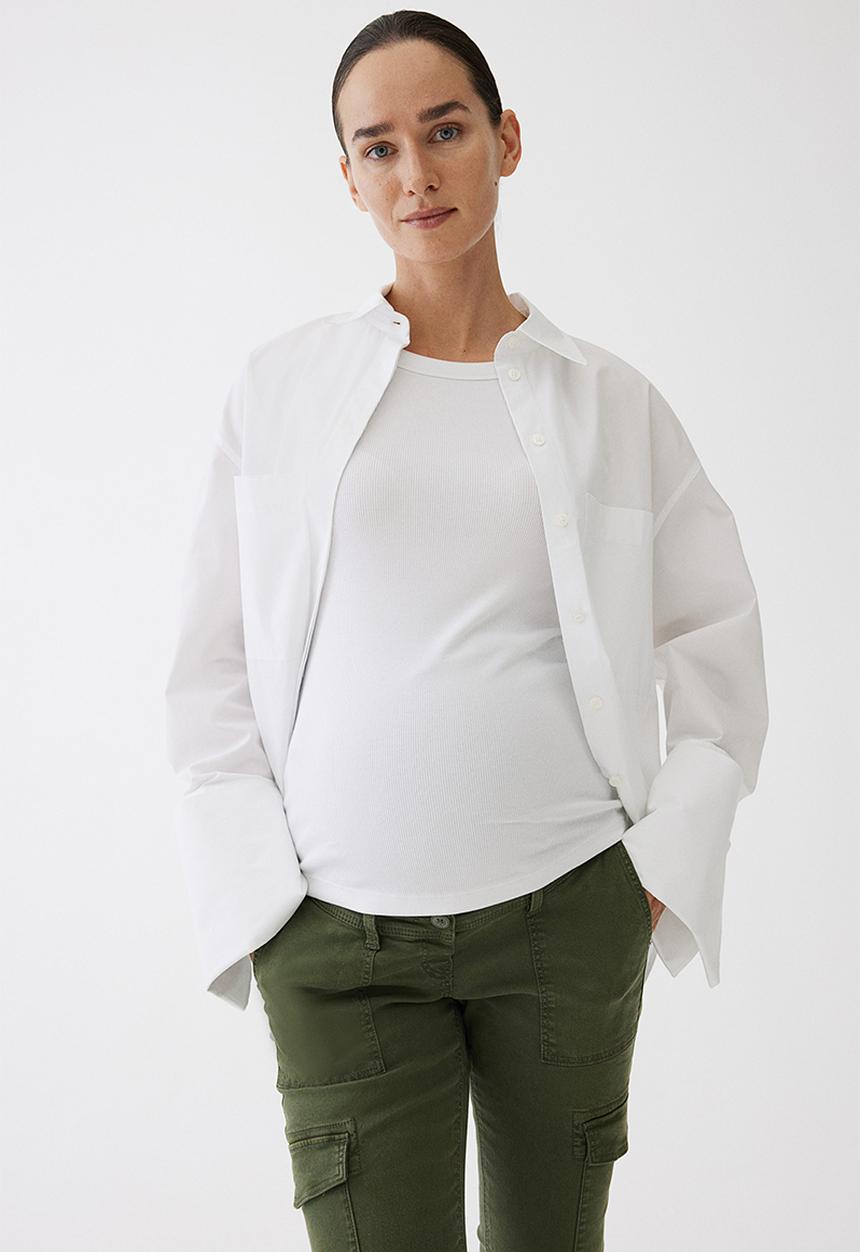 H&M - Mama slim cargo trousers - khaki green