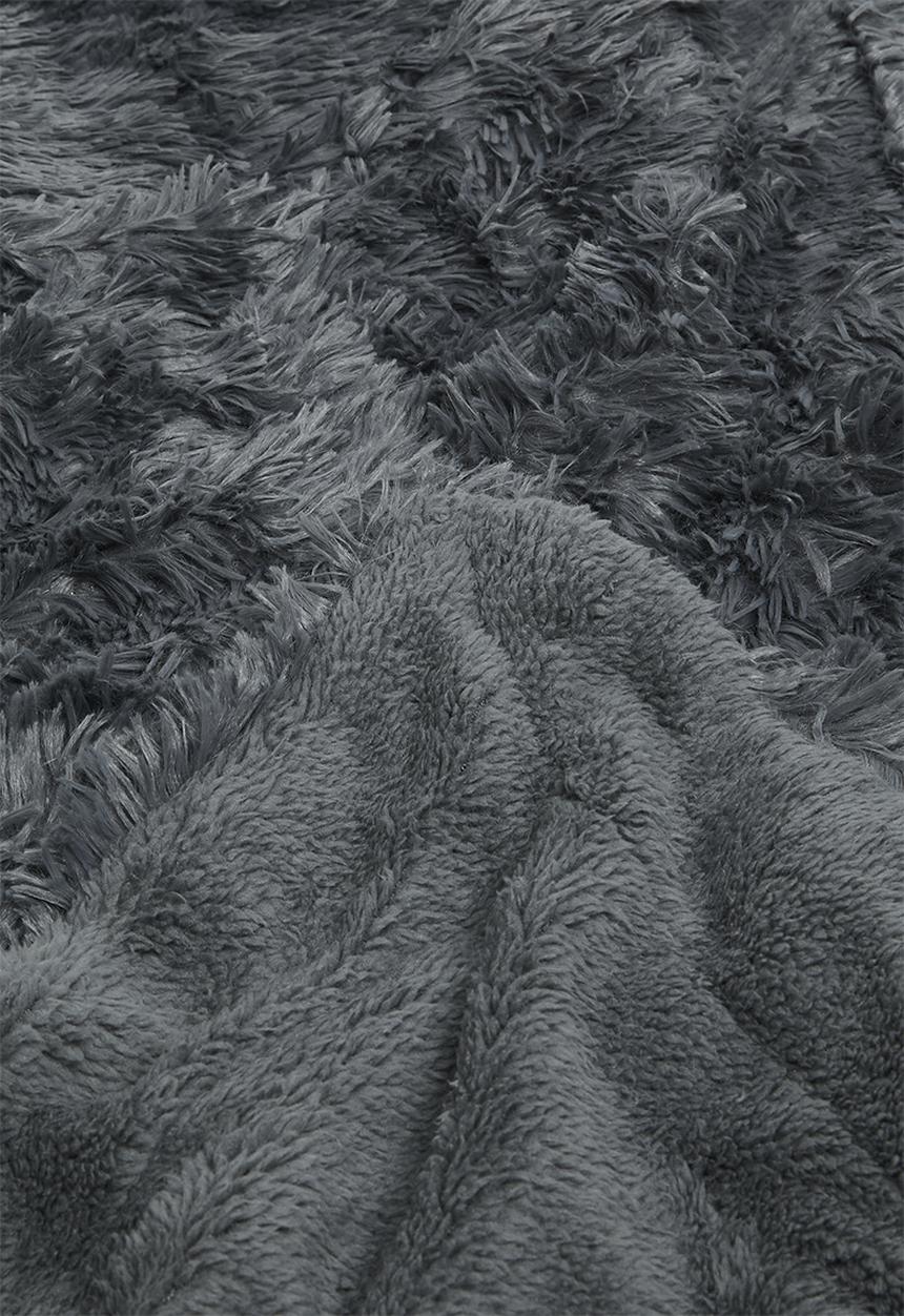 H&S - Shag cosy throw blanket - charcoal