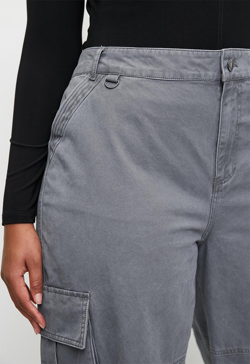 Cotton On - Plus Benny Cargo Pant - Washed Blue Slate