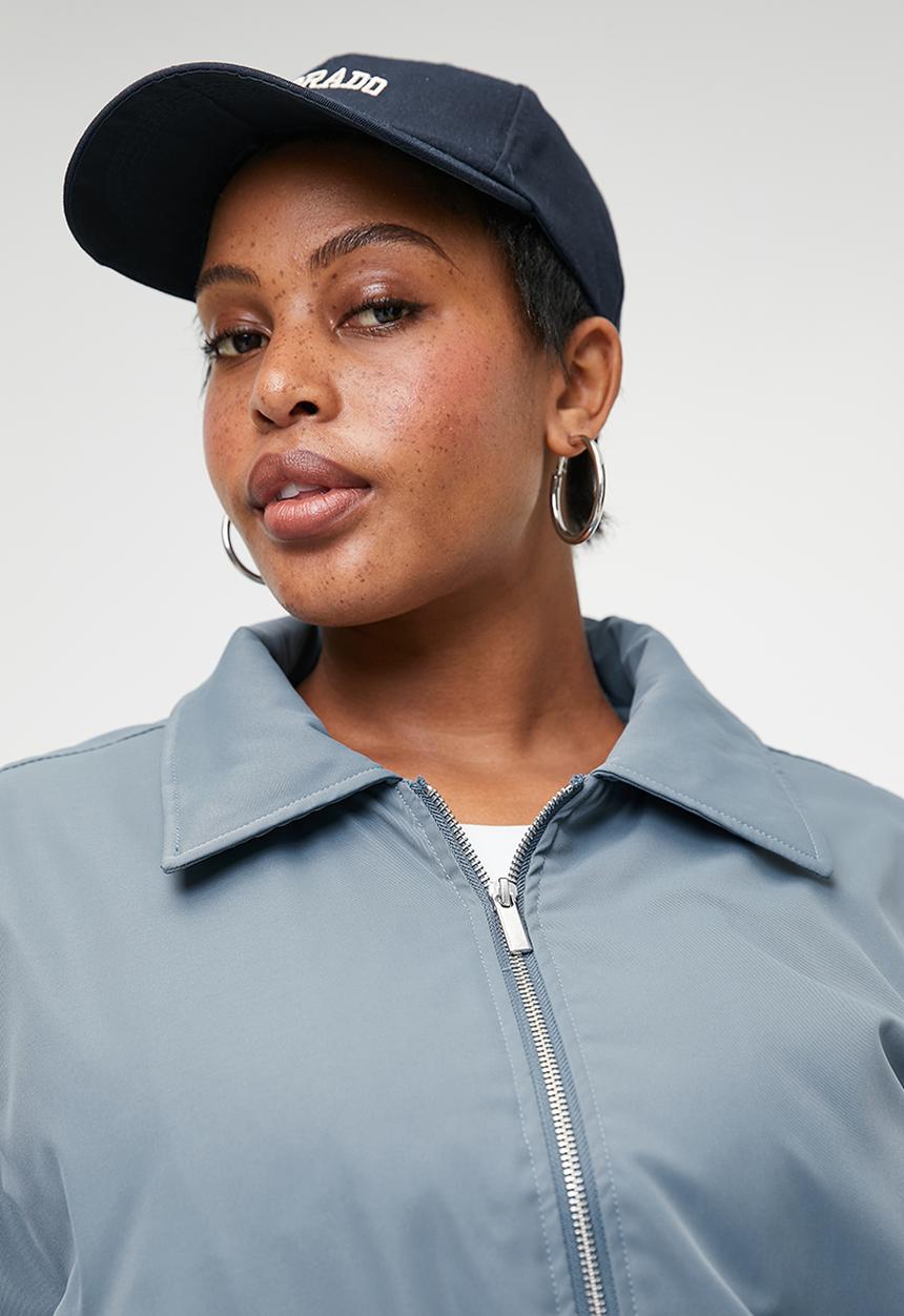 Cotton On - Plus Toby Bomber Jacket - Slate Blue