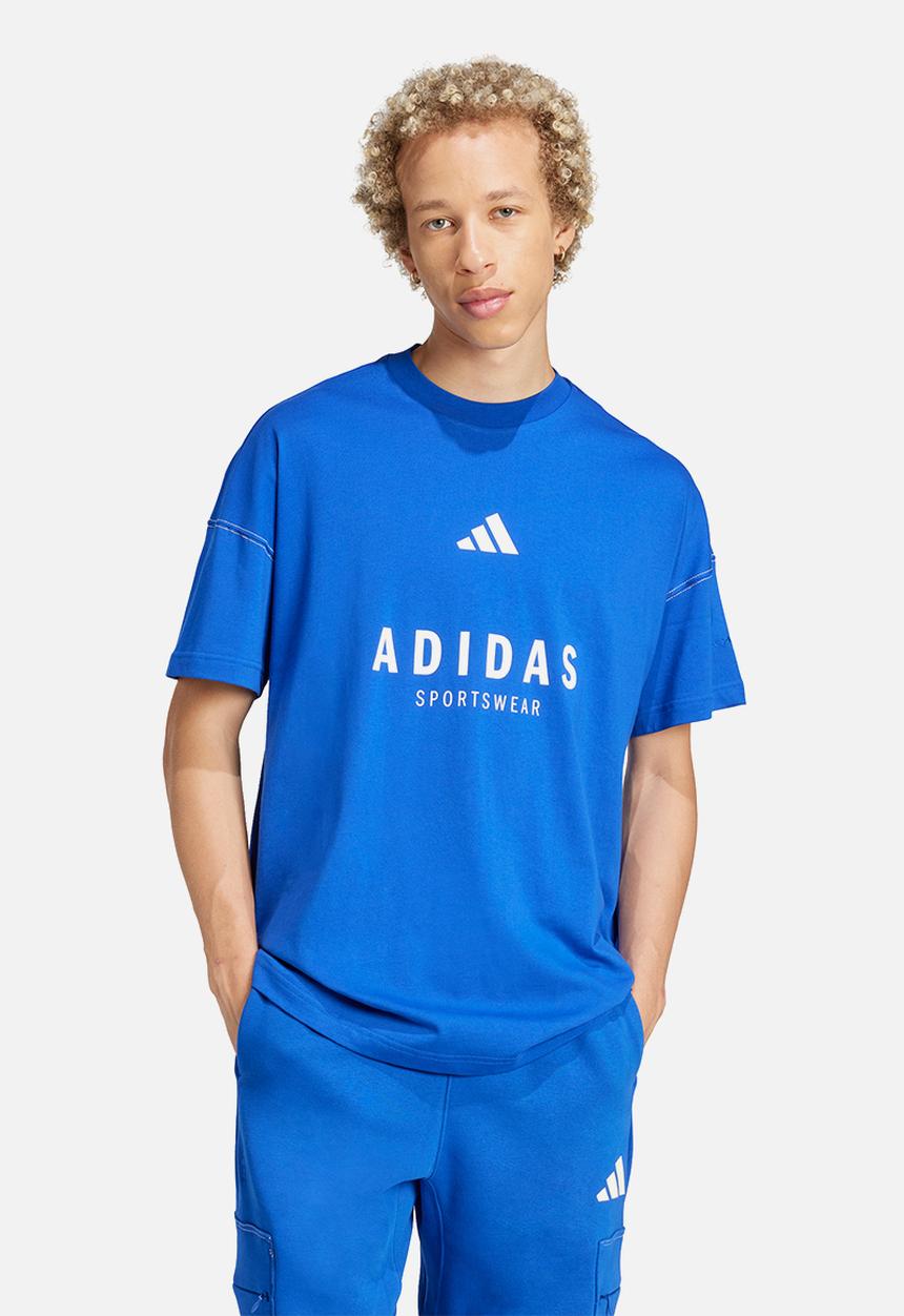 adidas Performance - All Szn Graphic Tee - Royal Blue