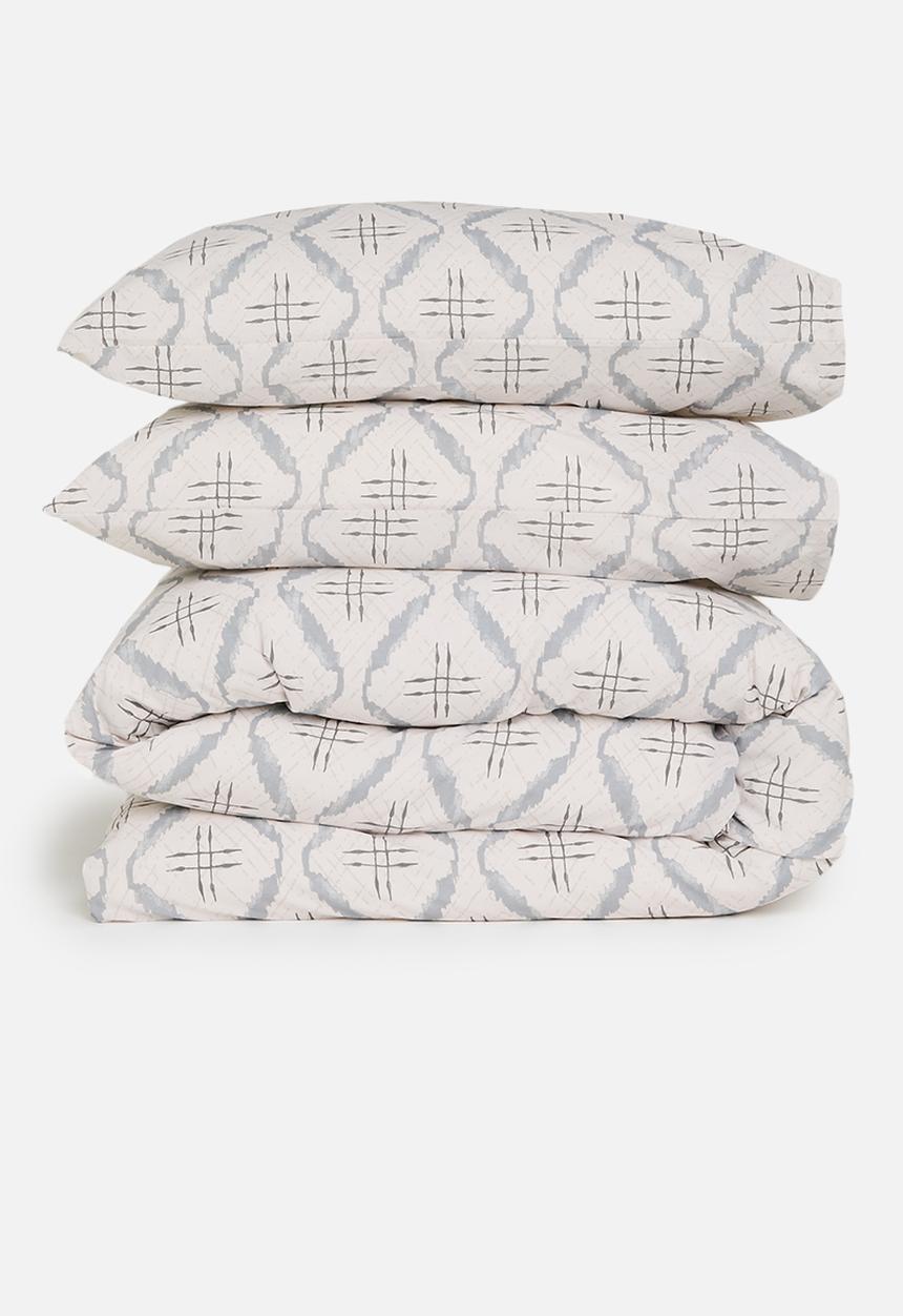 Sixth Floor - Aztec Ikat Cotton Blend Duvet Set - Natural