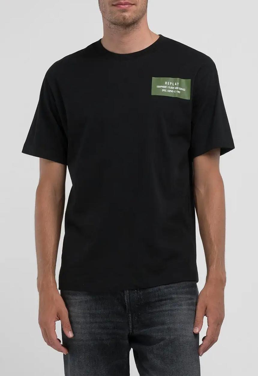 Replay - Replay logo T-shirt - black