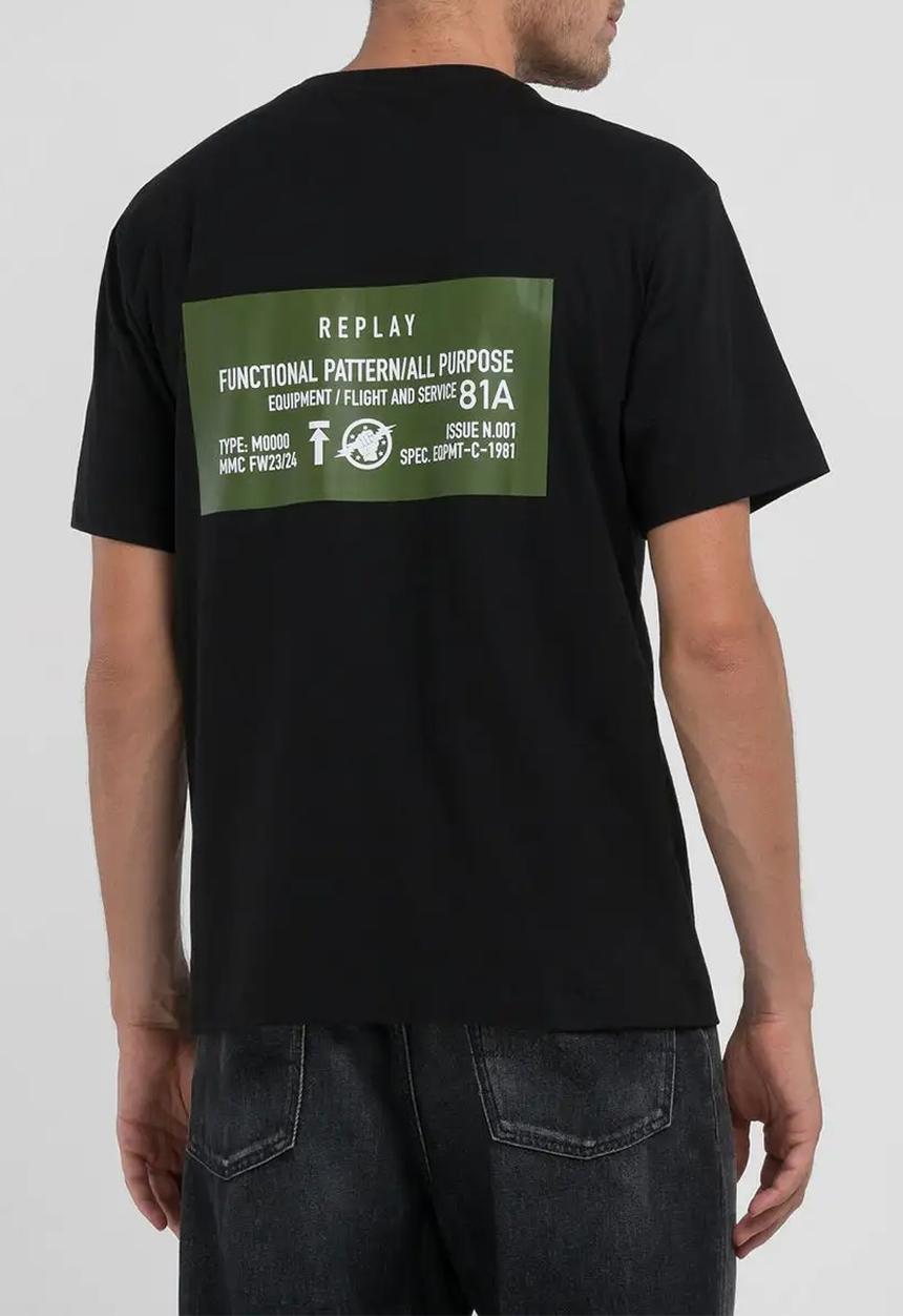 Replay - Replay logo T-shirt - black