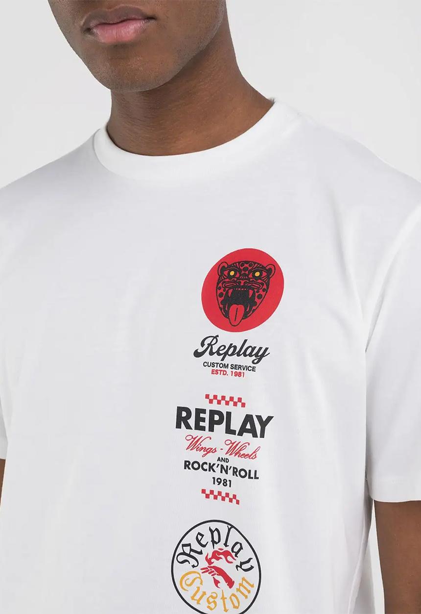 Replay - T-shirt - Natural White