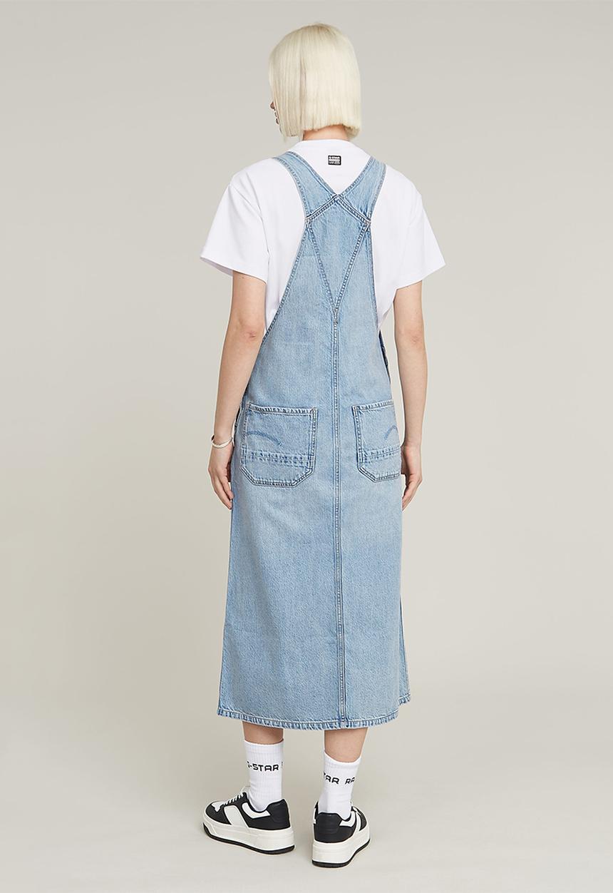 G-STAR - Midi dungaree dress wmn - Sun Faded Cloudburst