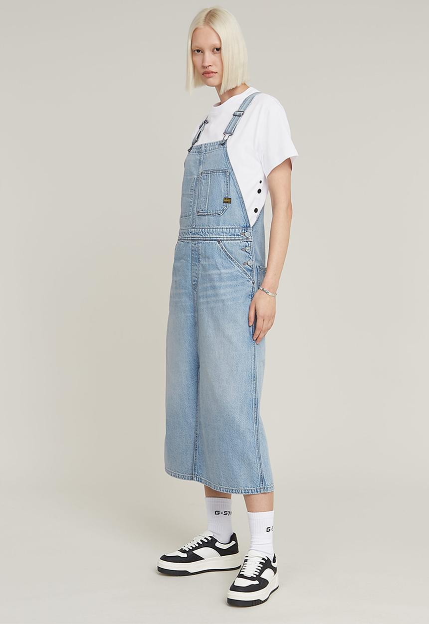 G-STAR - Midi dungaree dress wmn - Sun Faded Cloudburst