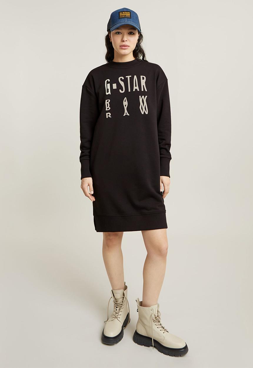 G-STAR - Chroma Gr Sw Dress L\S Wmn - Dk Black