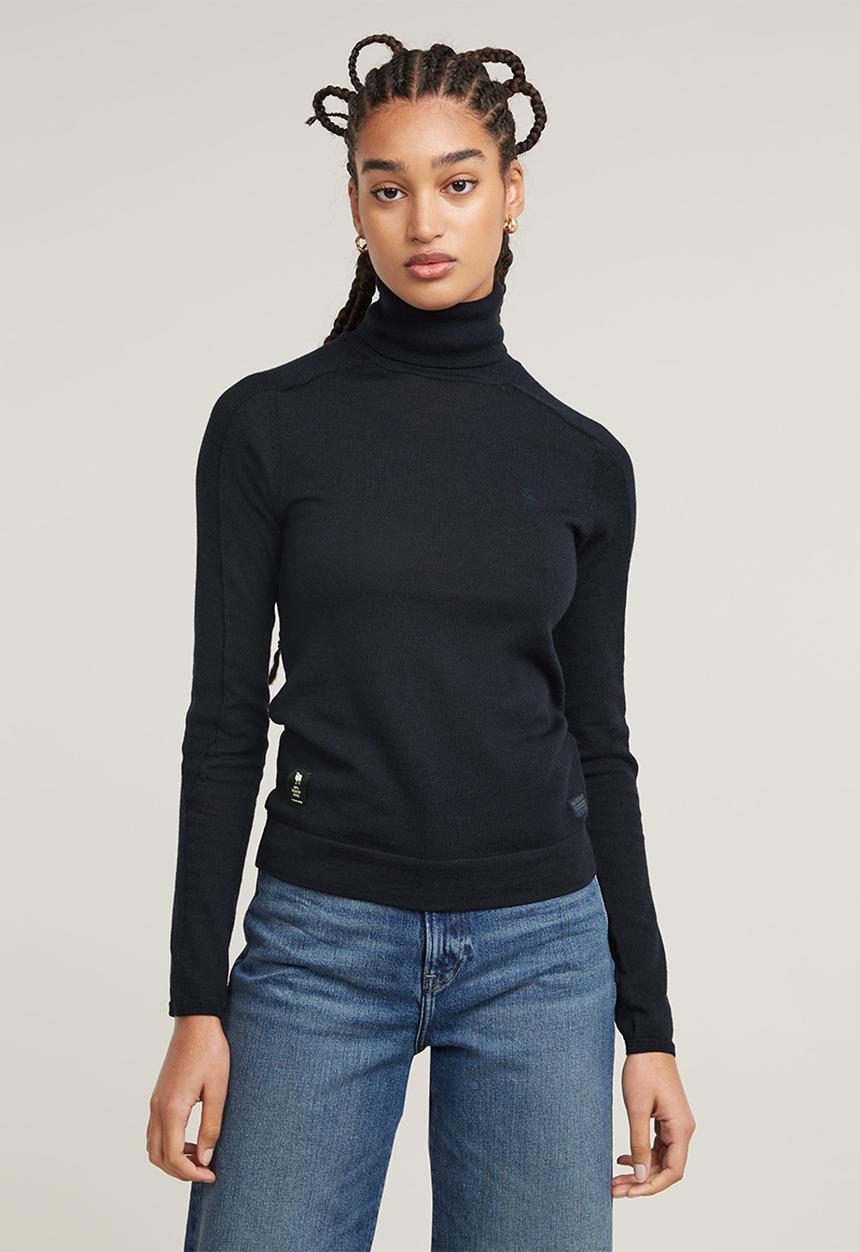 G-STAR - Core slim turtle knit wmn - Blue