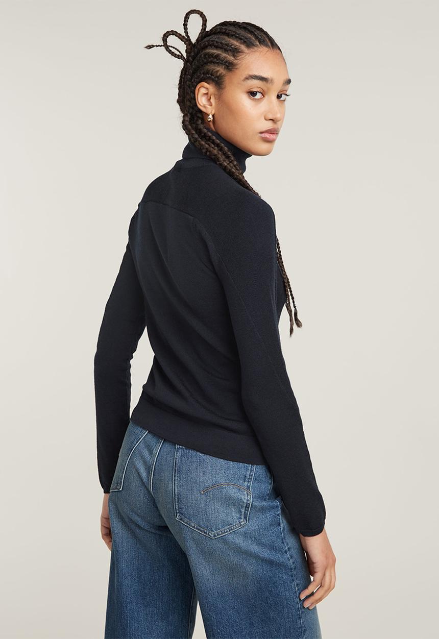 G-STAR - Core slim turtle knit wmn - Blue